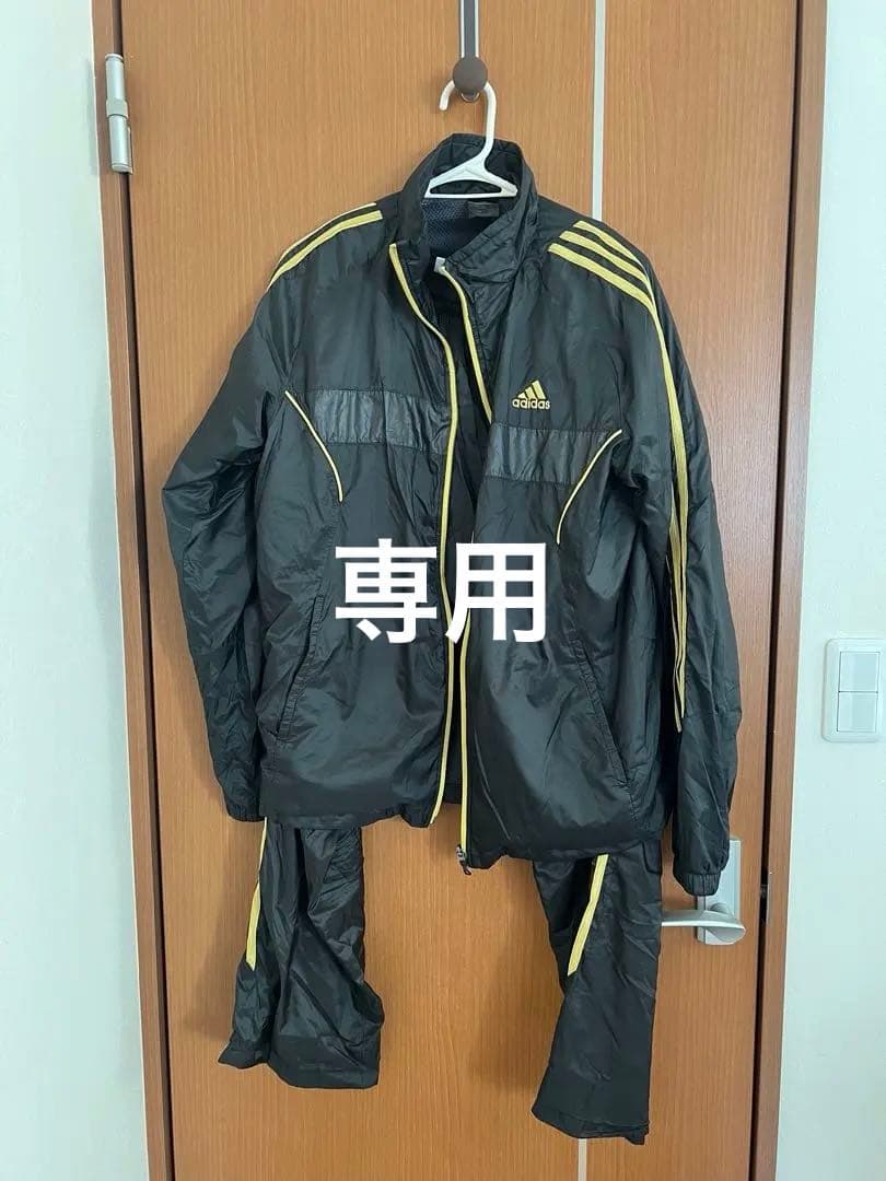 adidas ジャージ上下セット L ブラック/イエロー