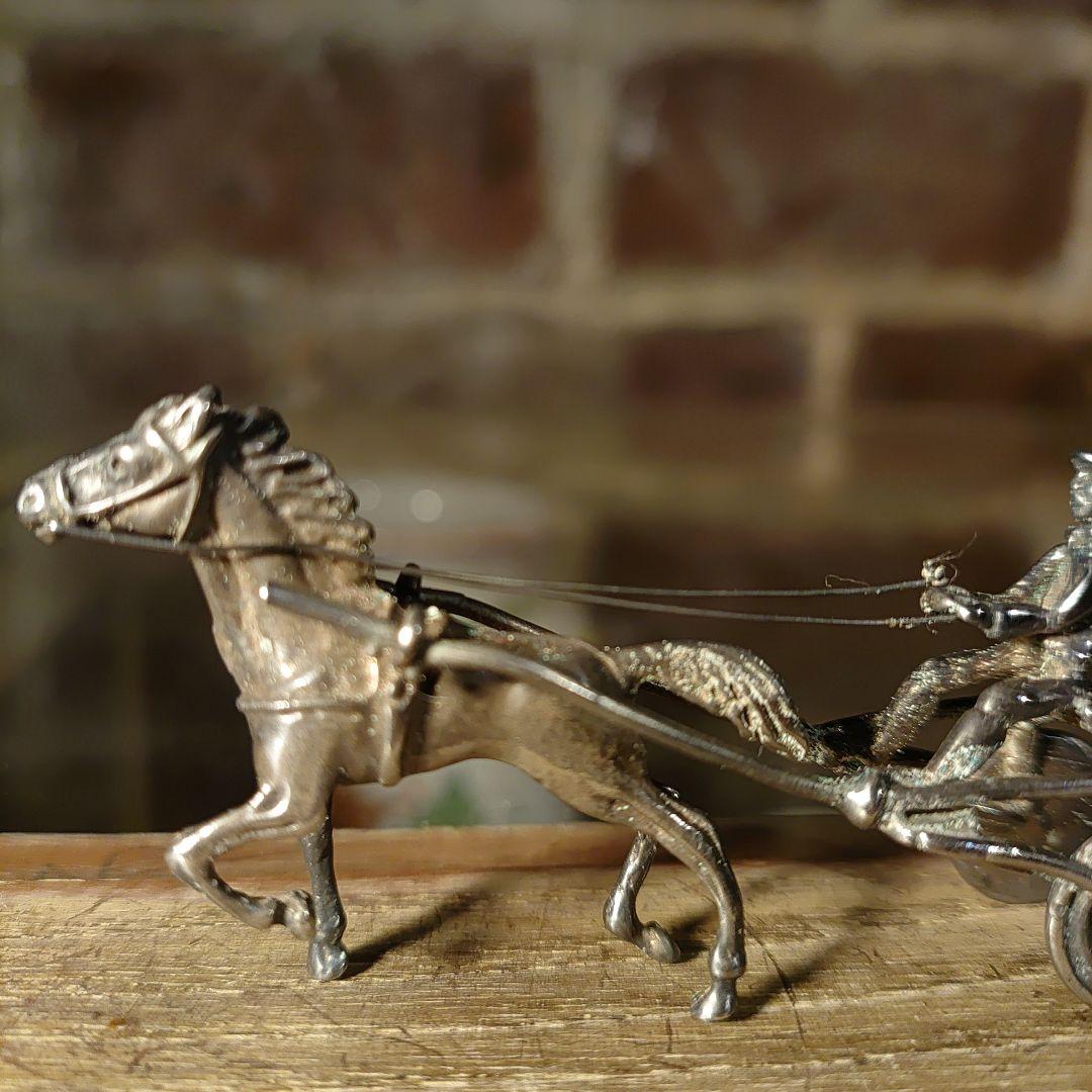 Silver925 ビンテージ ミニチュア 小物 馬車 ヨーロッパ