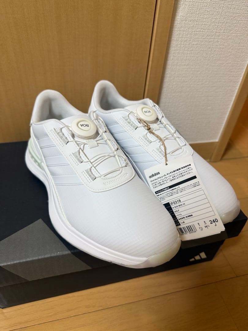 【値下げ】adidas ゴルフ　スパイク　24cmホワイト