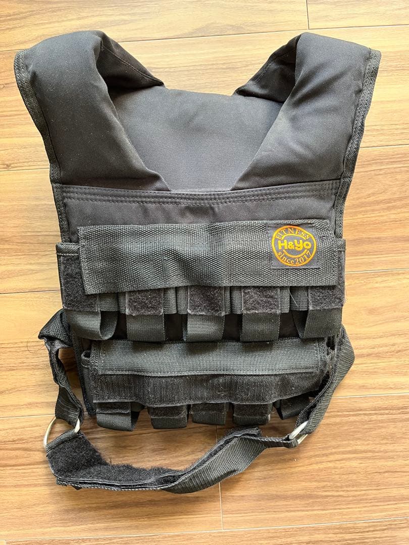 【期間中値下げ】H&Yo ウエイトベスト ウエイトブロック20kg付 筋トレ用