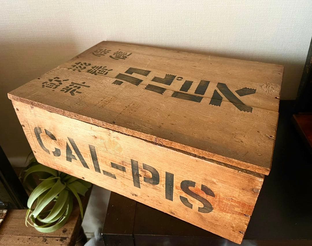 貴重 戦前 カルピス 木箱 アンティーク ビンテージ 昭和 大正 ガラス 瓶