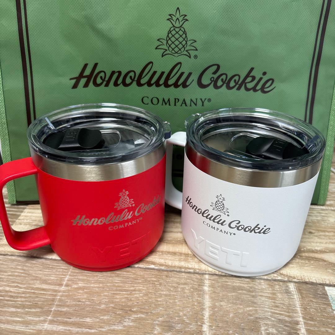 ホノルルクッキー　YETI 限定14oz　マグカップ　赤　白　ペア