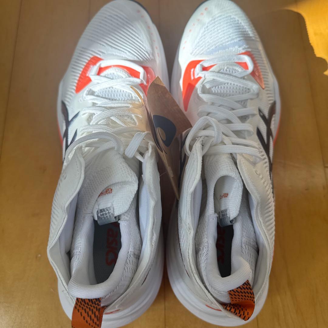 ASICS RISE バレーボールシューズ ホワイト/オレンジ28.5