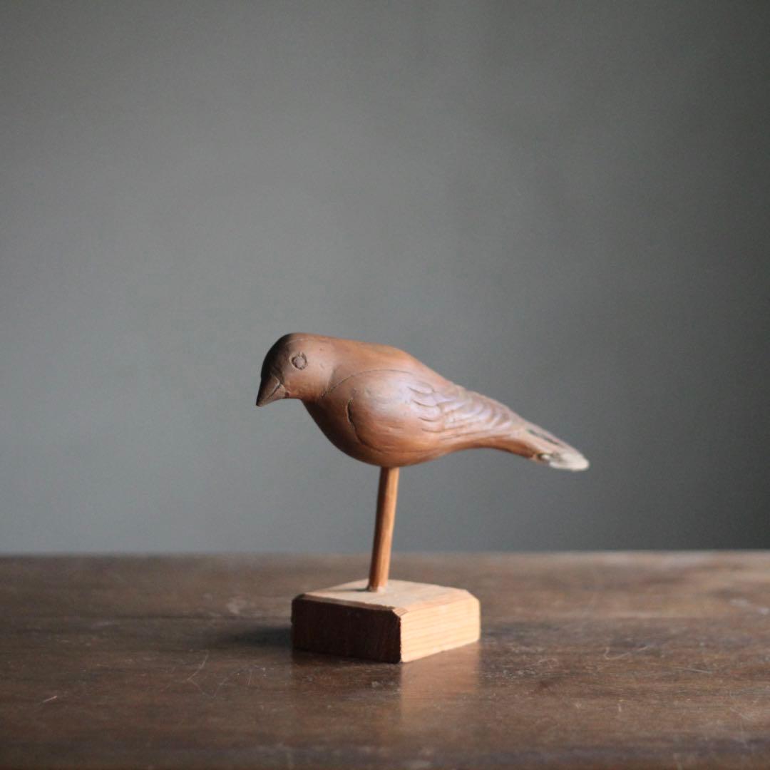 木の 鳥 オブジェ 古道具 アンティーク