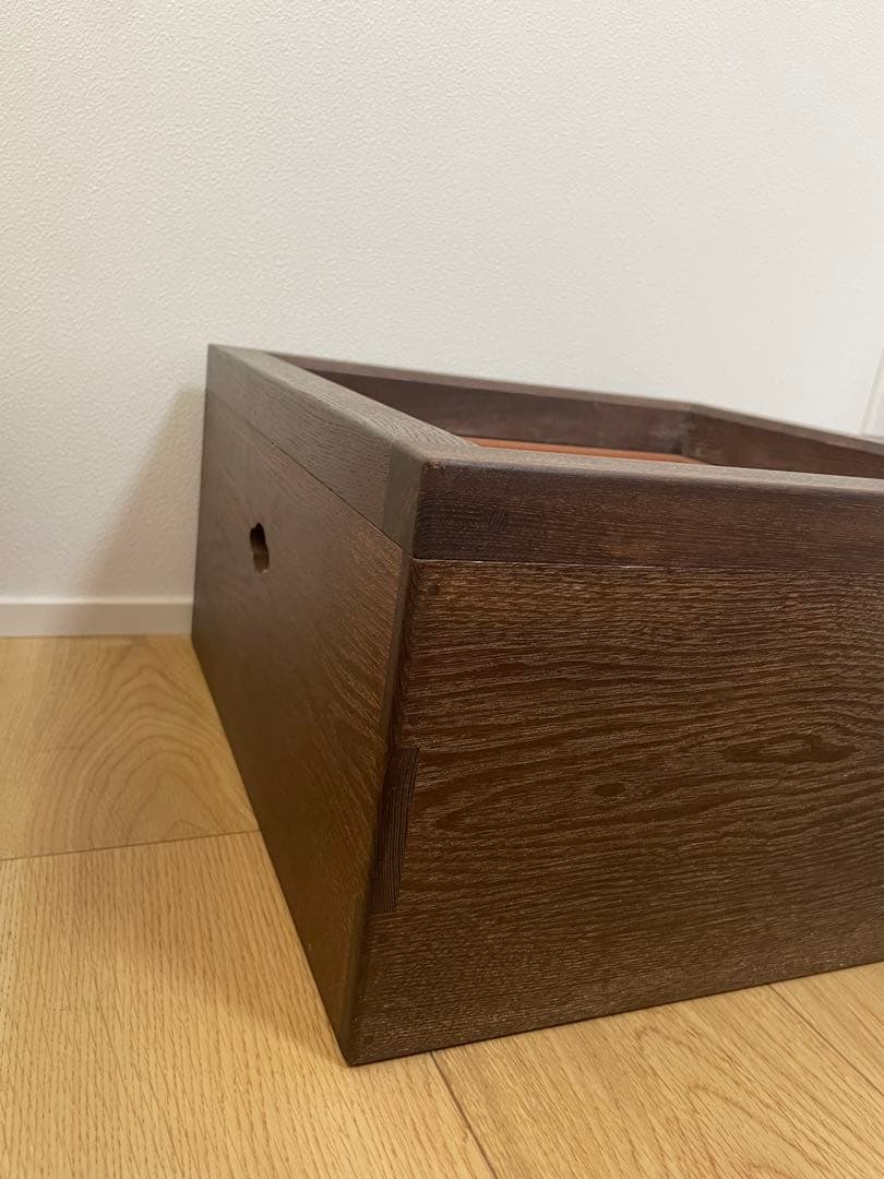 桑置炉 炭型 電熱器 茶道具 置炉 焼杉置戸 桑色 銅 野々田商店　美品