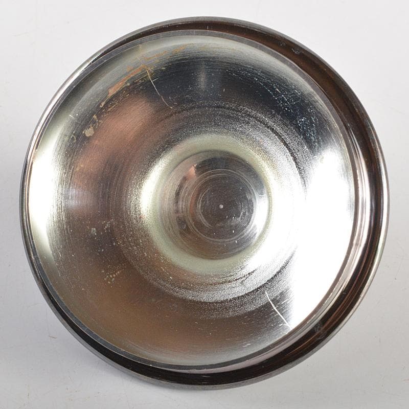 煎茶道具　白銅いぶし銀　棗型湯沸し　約412g　M　R7128