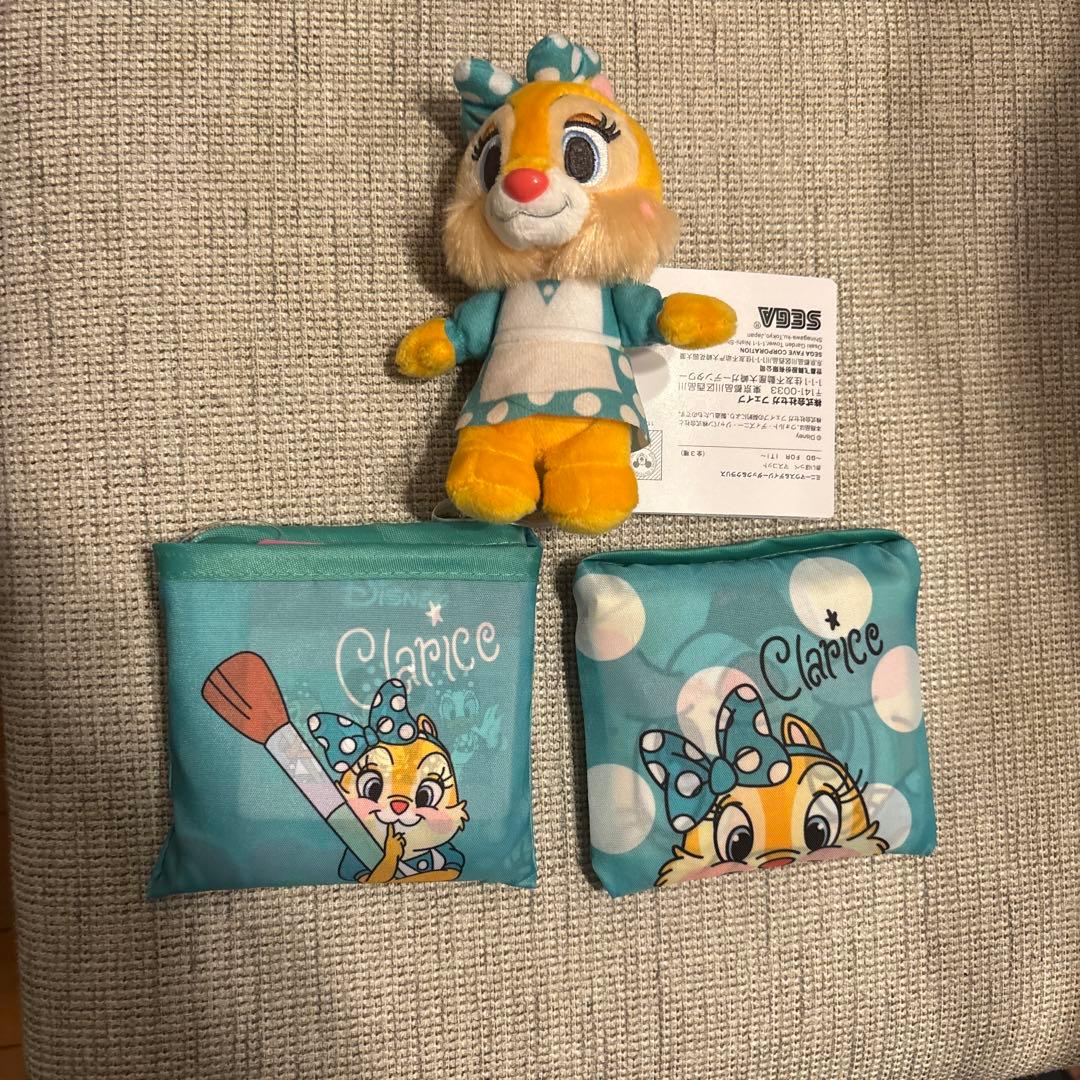 ディズニー マスコット　エコバッグ2種　クラリス　3点セット ナムコ限定