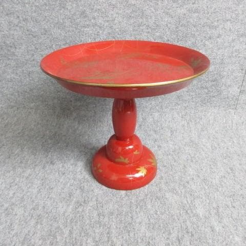 朱塗蒔絵秋草文高月 [B28126]