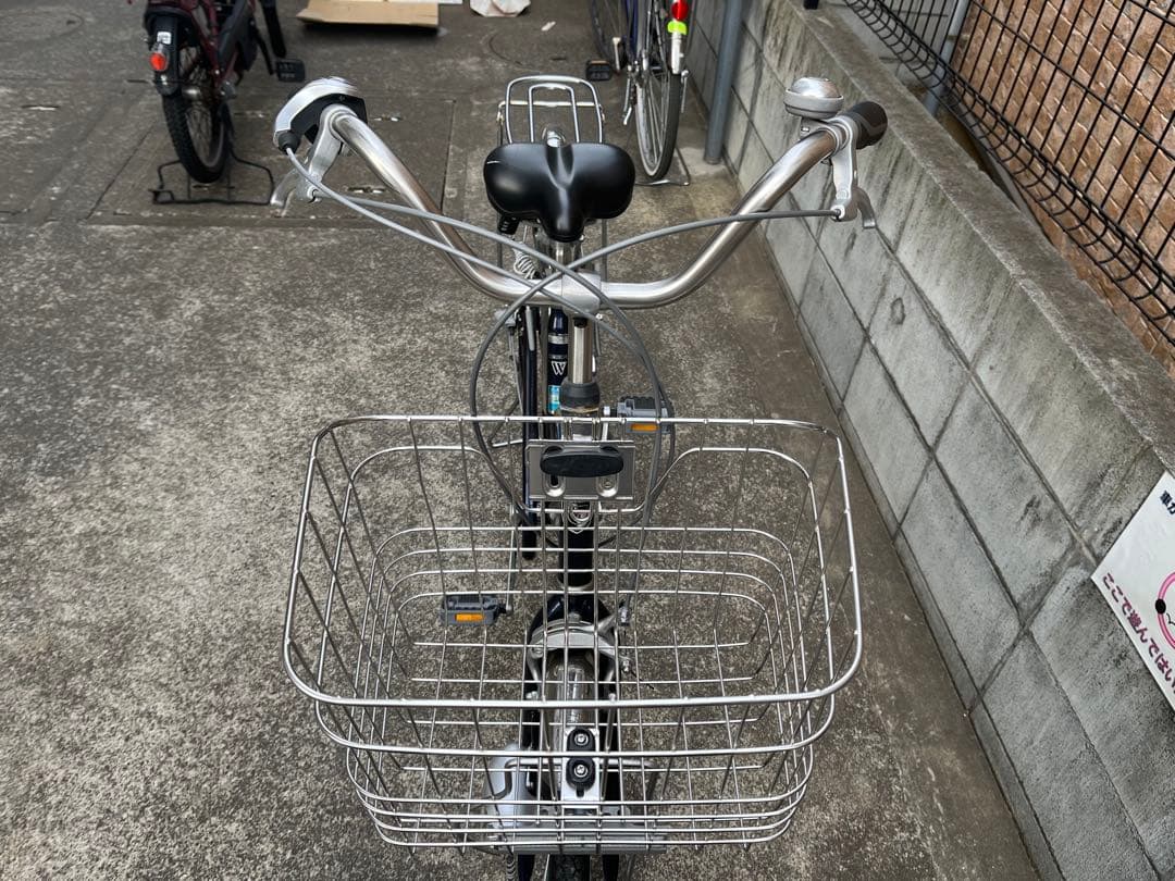 あさひ シティサイクル 前カゴ付／自動点灯ライト・防犯ワイヤー付【国分寺 引取】