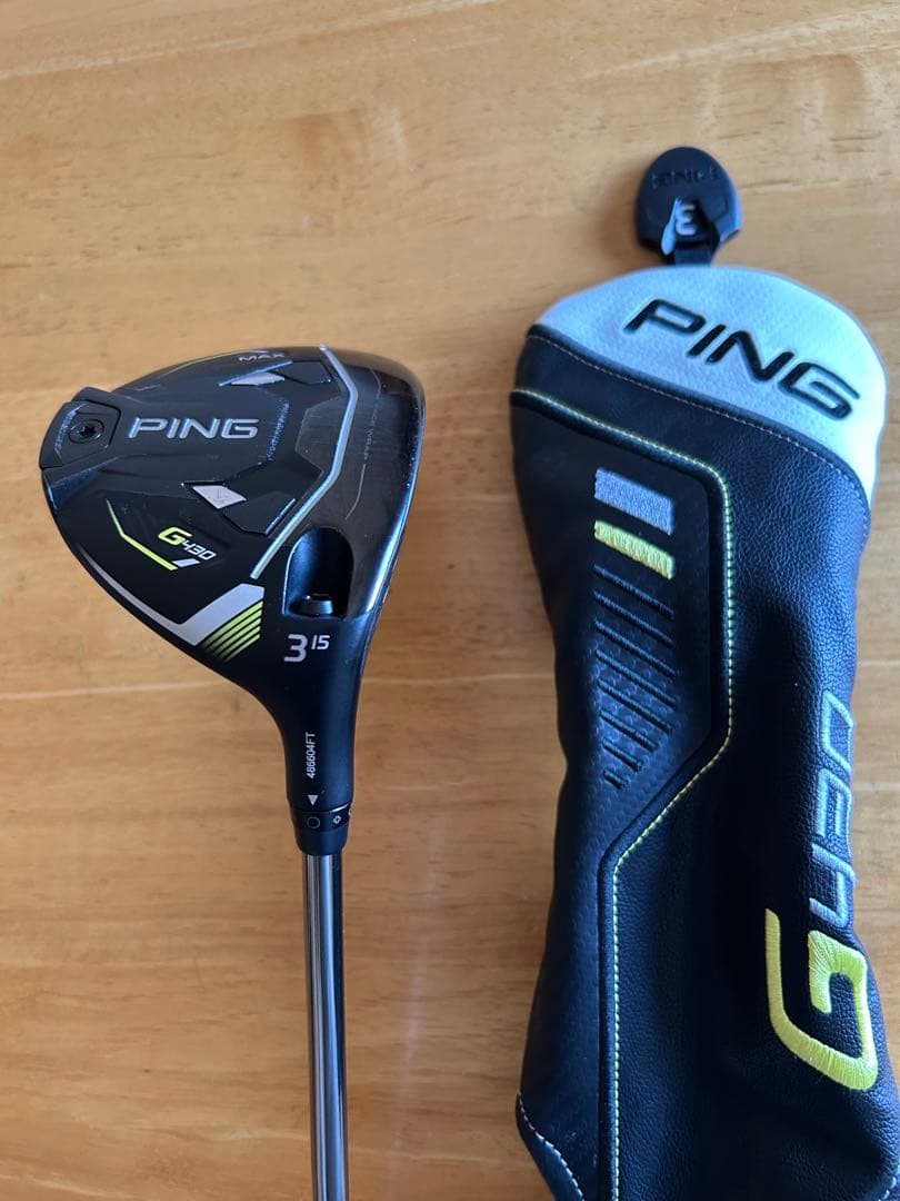 PING G430 3W 15度 ツアーChrome 75Rシャフト、カバー付き