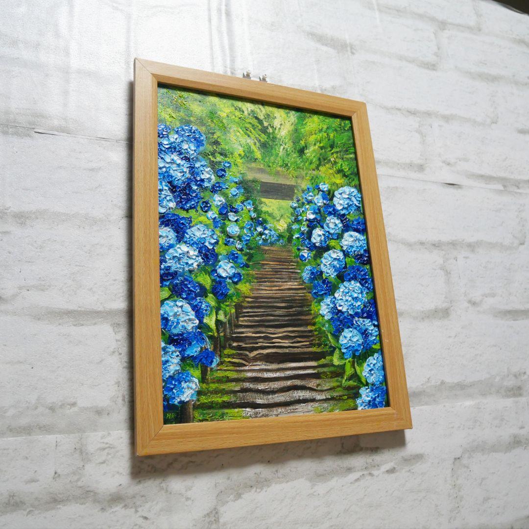 油絵 油彩 油彩画 絵 絵画【あじさい寺】