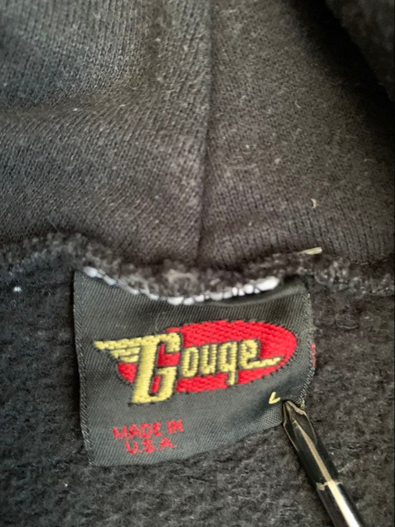 90s GOUGE vtg スウェット パーカー old skate USA製
