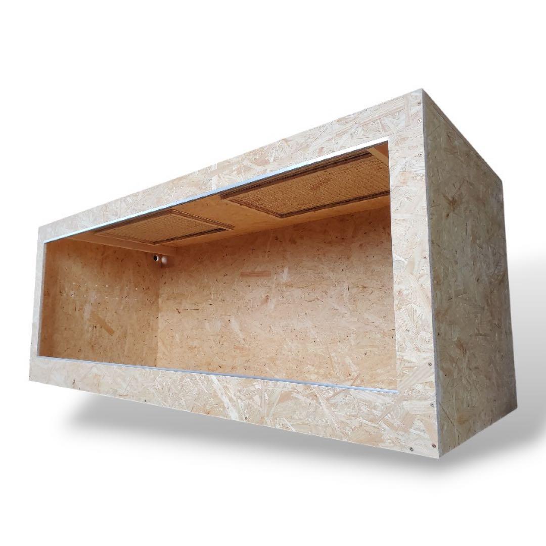 爬虫類ケージ 150×60×60㎝ ガラス5㎜　白色アルミ複合板貼り