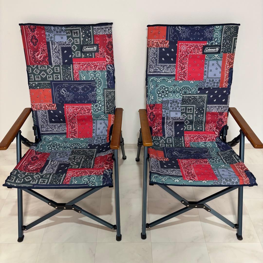 Coleman × BEAMS レイチェア バンダナ柄　コラボ限定2脚セット