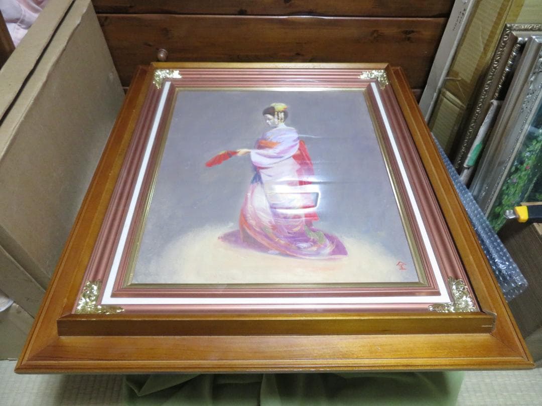 全和鳳　「舞」　油彩　F10号　韓国油彩画巨匠 　全和鳳美術館　師:須田国太郎