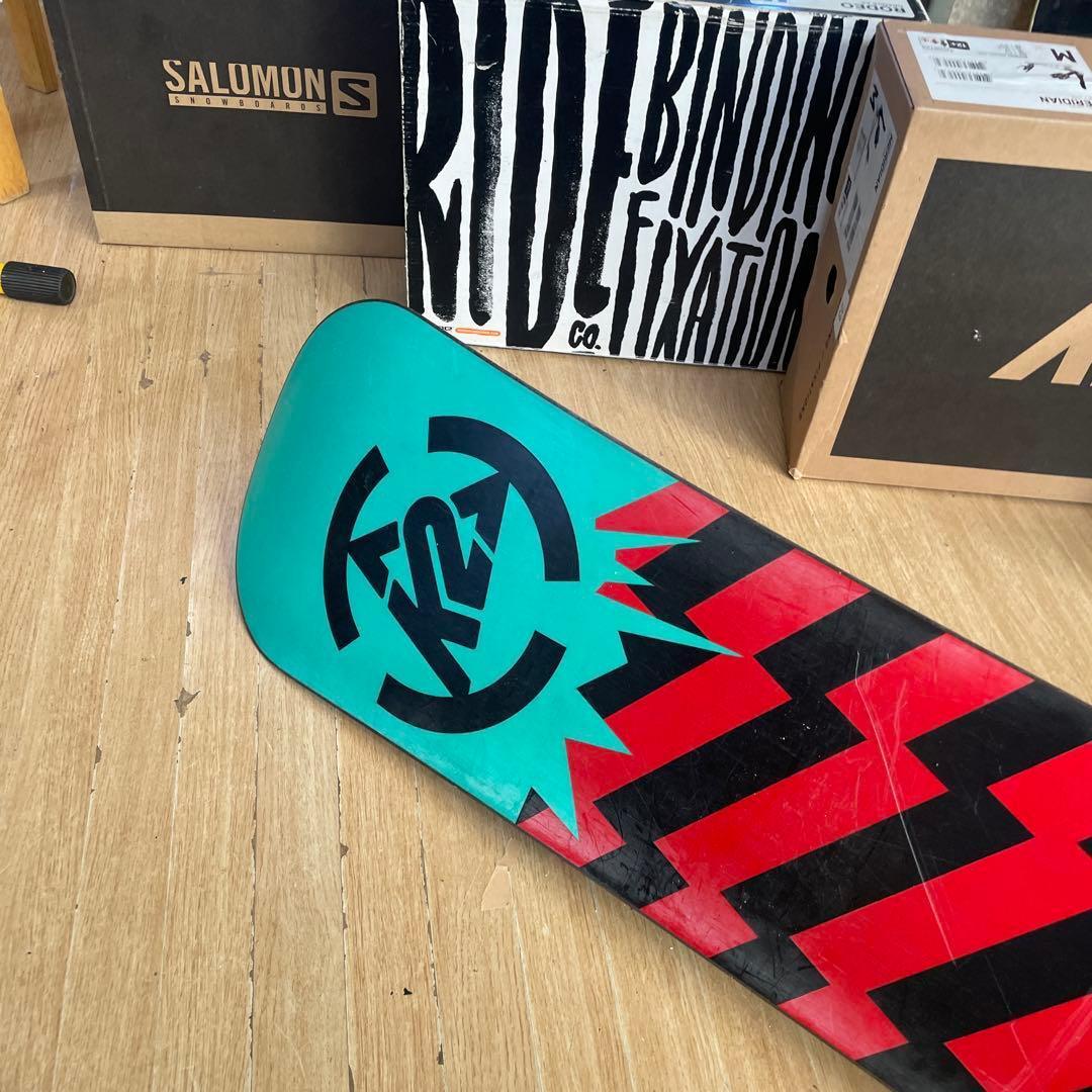 K2　ミニターボ　キッズスノーボードセット　バイン付4点セット　120㎝