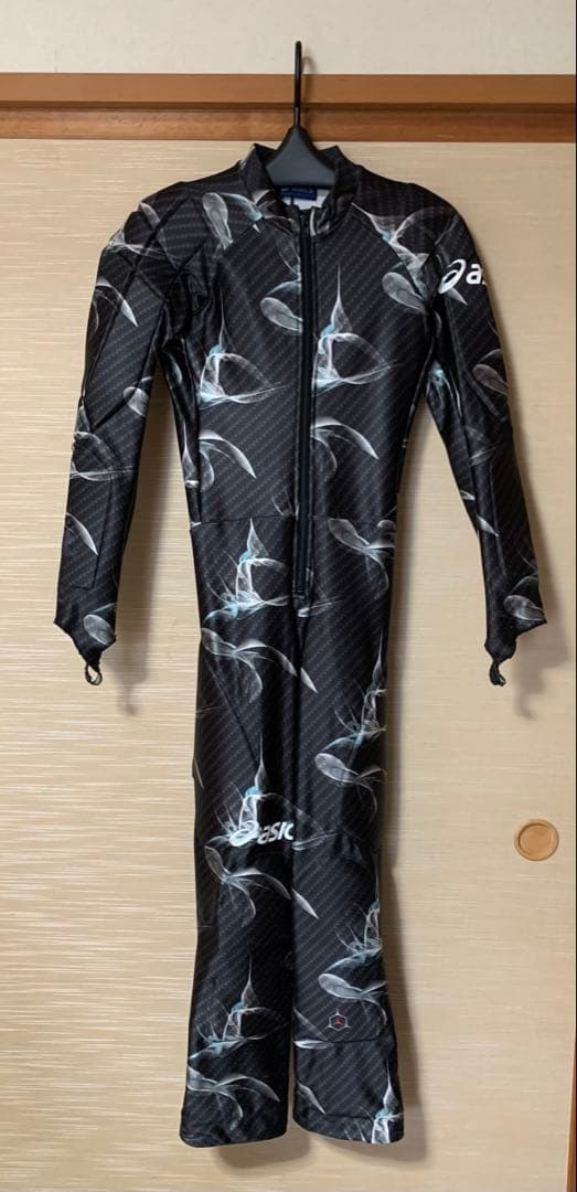 アシックス　Ｌ　ワンピース　パッド入り　スキー　レーシング