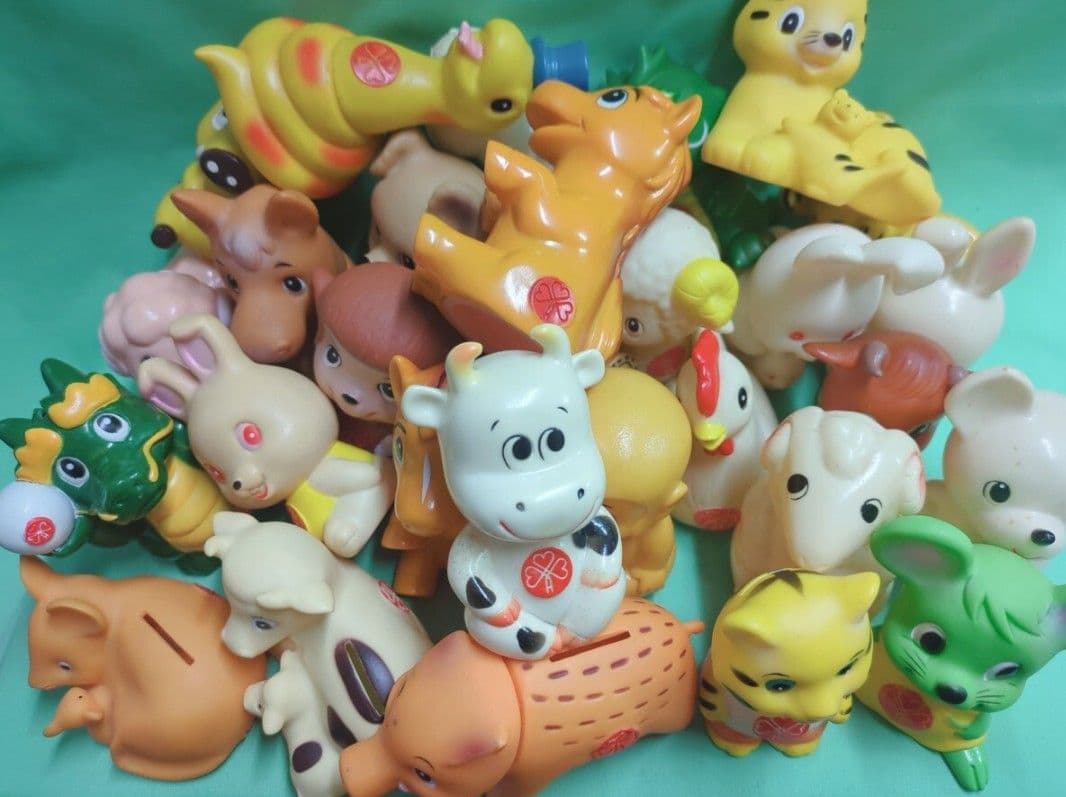 当時物 ソフビ フィギュア　大量 貯金箱 動物　レトロアニマル　昭和レトロ