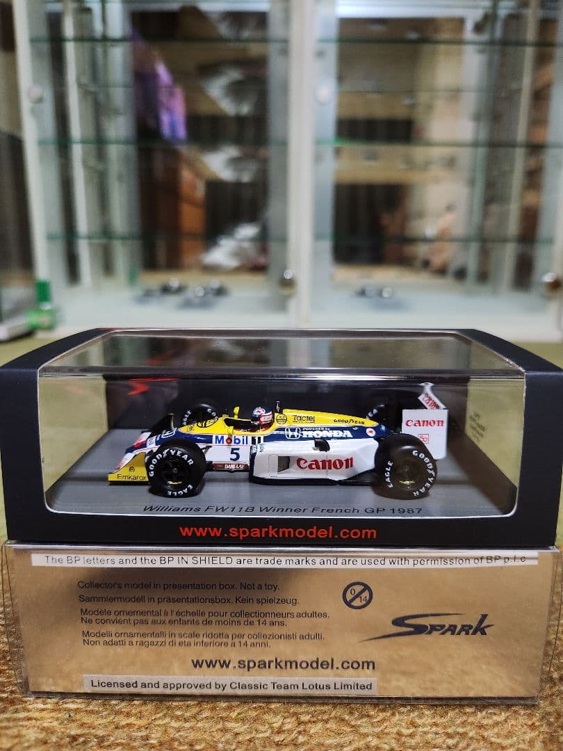 1/43 Spark Williams FW11B N マンセル 1987
