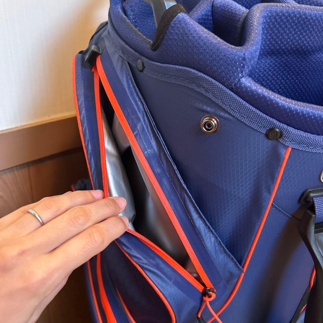  Golfsport ゴルフバッグ ネイビー/オレンジ 防水　軽量