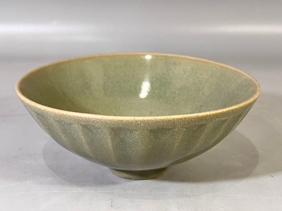 DT644 古い 中国 唐物 青磁 碗 茶道具