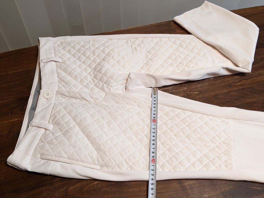 アディダス　切替　異素材　キルティング　中綿　ロングパンツ　ゴルフ　ストレッチ