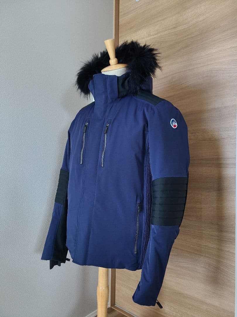 フザルプ ネイビー スキーウェア ファー付きフード