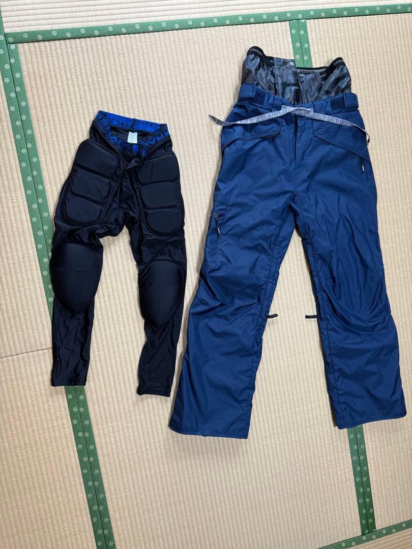 Kitsmatt スノーボードパンツ ネイビー　ヒップ&ニープロテクター