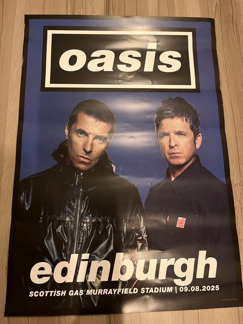 Oasis エディンバラ公演ポスター 2025年