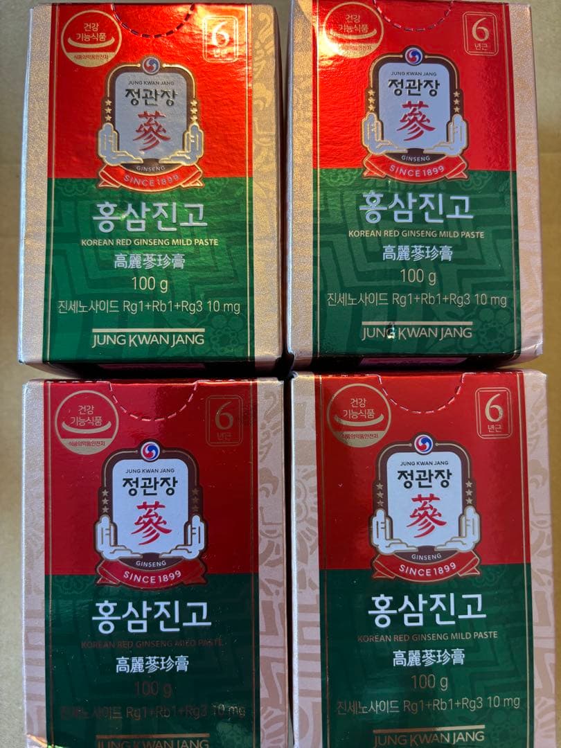 新品未開封 正官庄高麗人参　高麗蔘珍膏 エキス100g 4箱