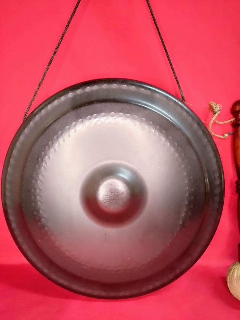 最終価格！ 【美品】和楽器 銅鑼 ドラ バチつき