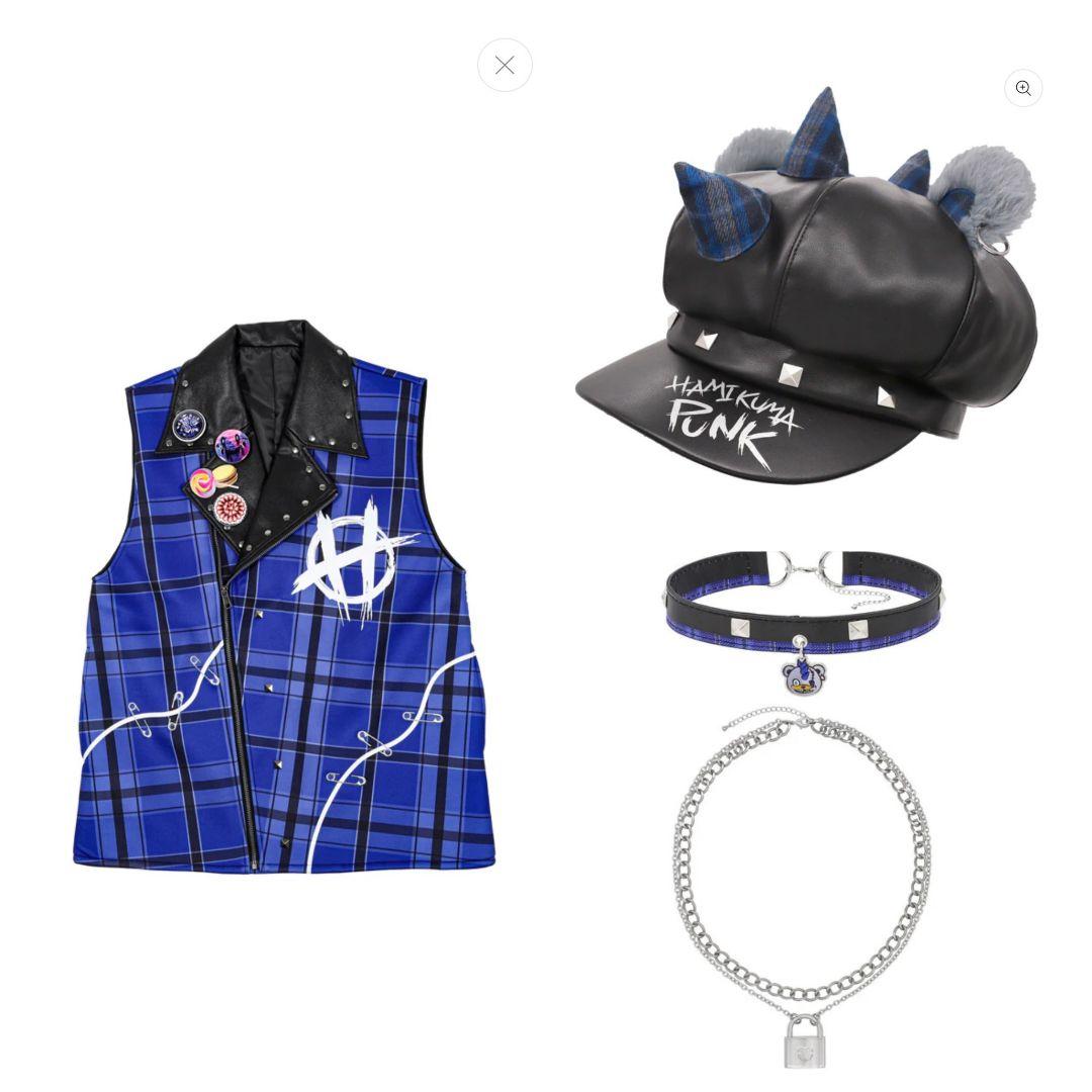 ハミクマ パンク ベスト キャップ　チョーカーレザー usj 限定 Mサイズ