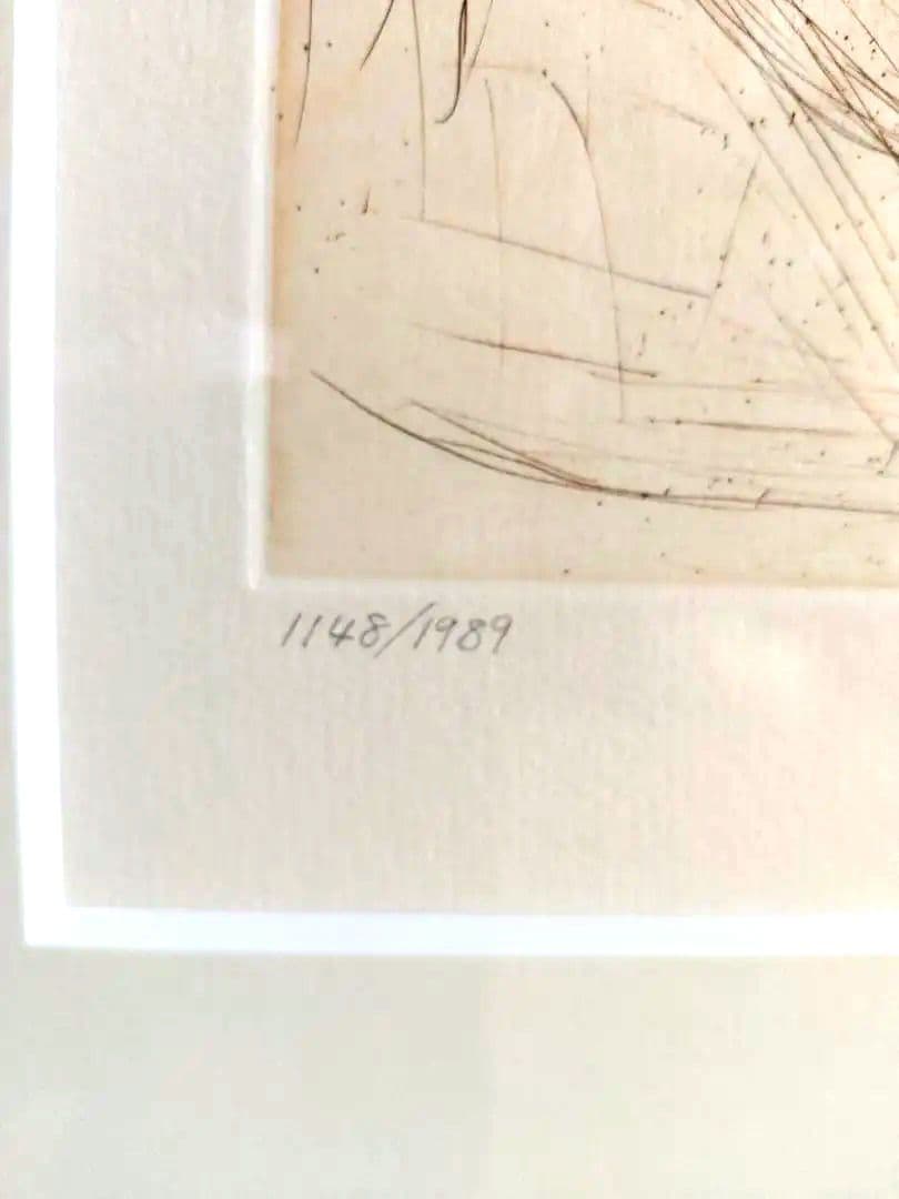 有本利夫 銅版画 「男の顔」オリジナル 限定版