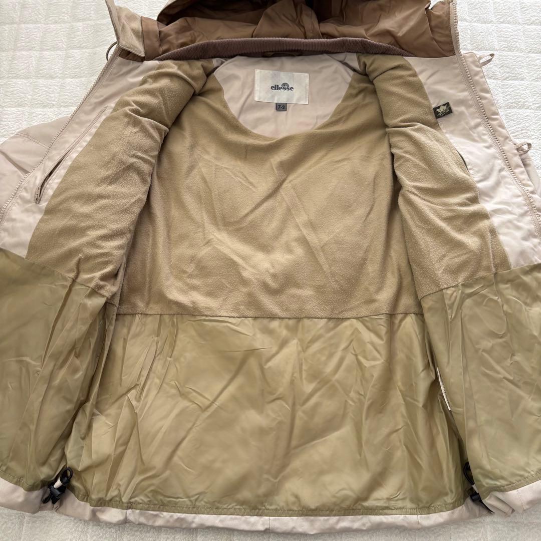 ellesse スキーウェア レディース上下 7-2ベージュ×ブラウンダウン80