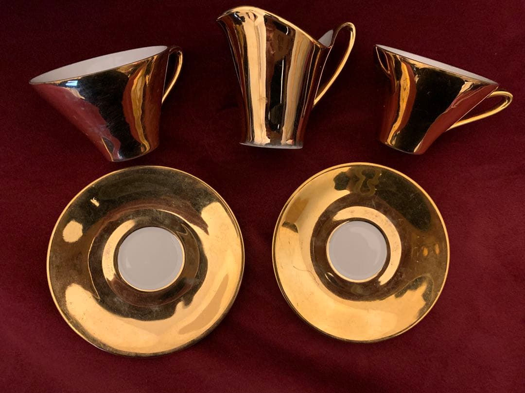 アンティーク　BAVARIA ドイツ製　カップ&ソーサー　ミルクピッチャー