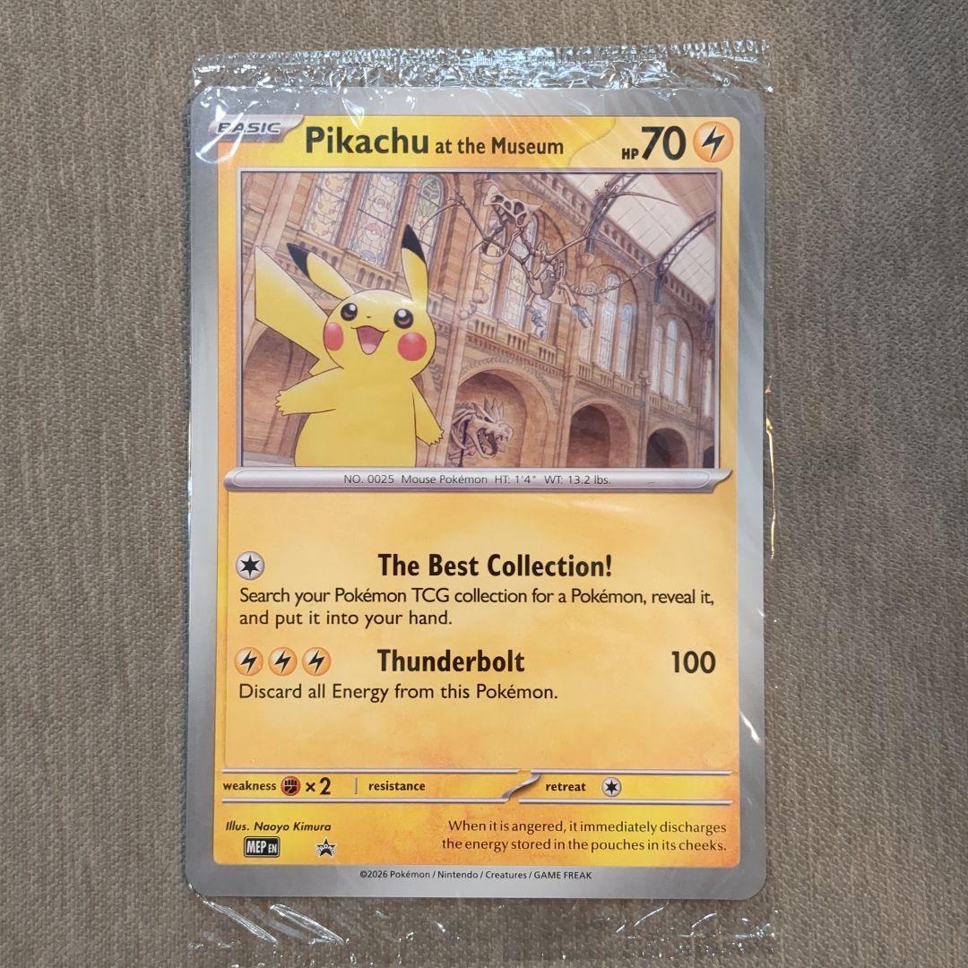 pikachu at the museum 博物館ピカチュウ　ジャンボカード