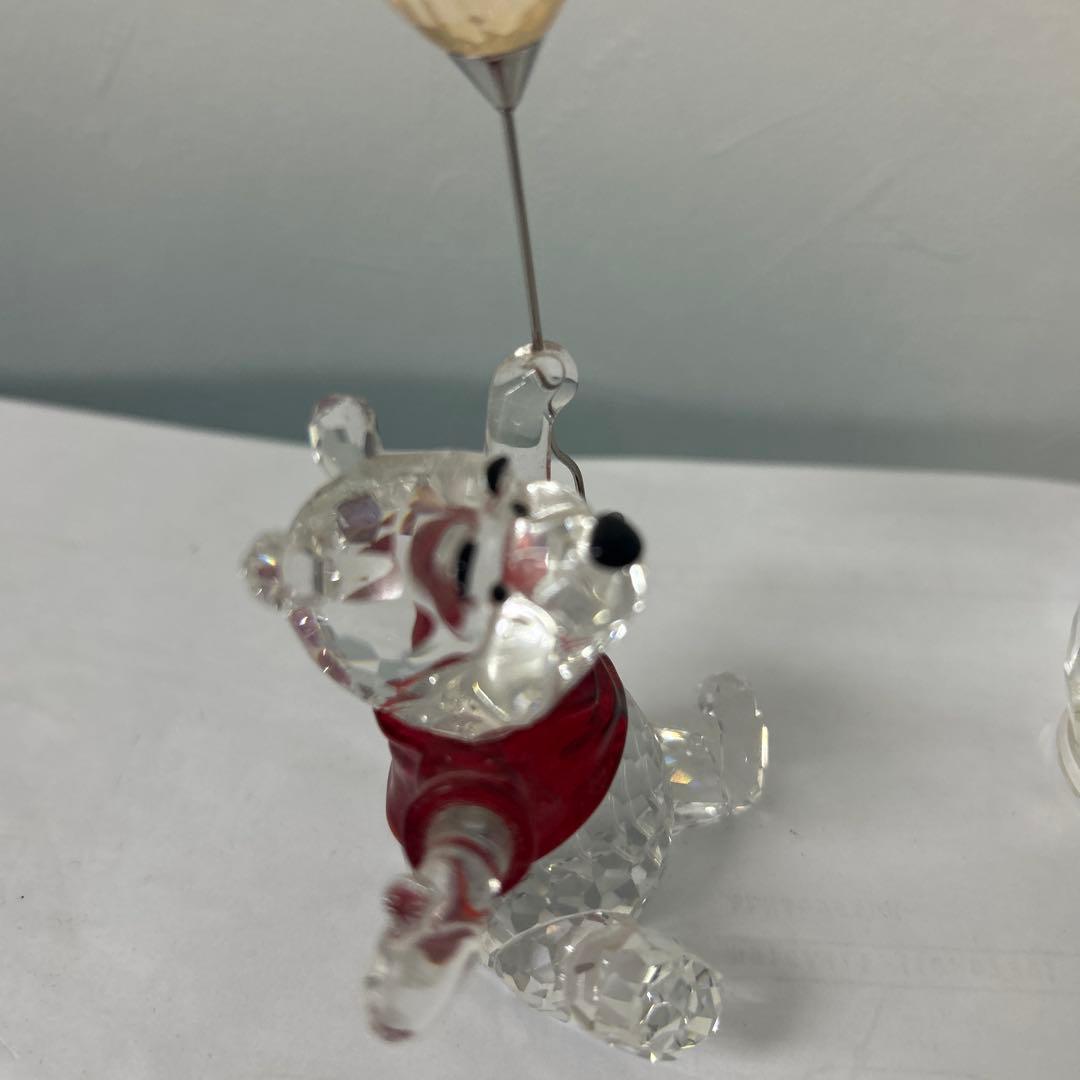 スワロフスキー社 クリスタルガラス プーさん フィギュア　と　樽フィギュア