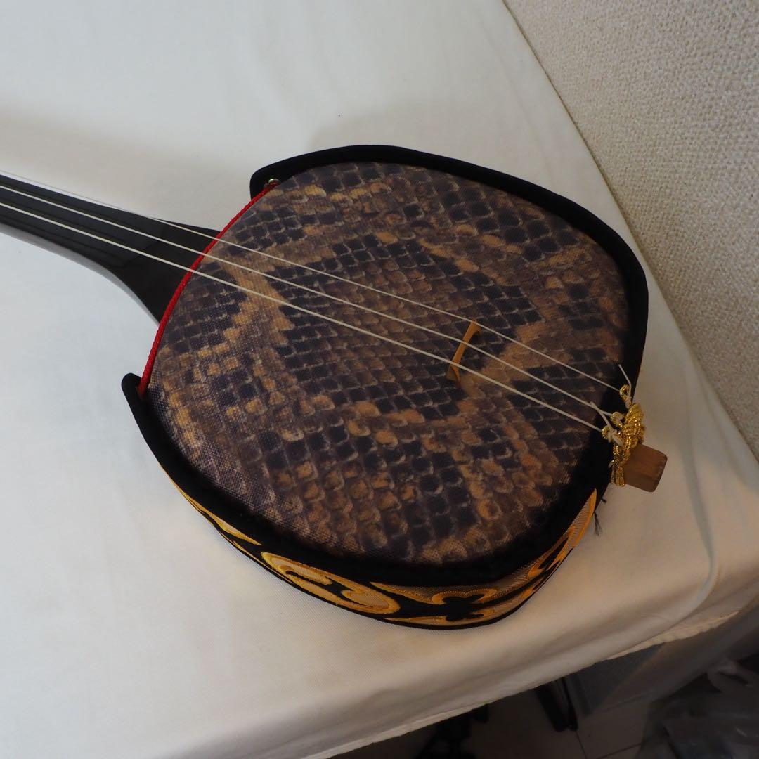 沖縄　三線　袋付　人工皮