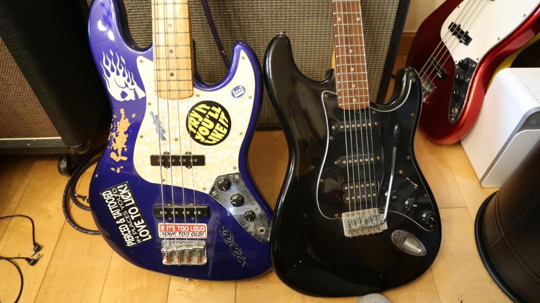 ジャンク　ギター　ベース　2本セット stewart Buroze