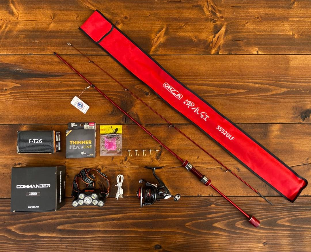 アジングセット　S552ULF アジングロッド　スピニングリール　PEライン付き