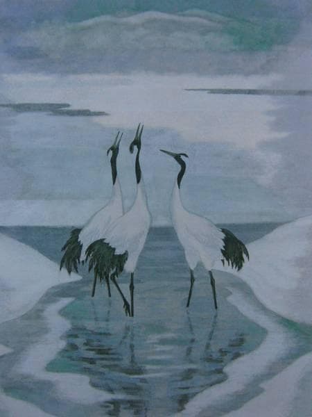 佐藤国夫、望、希少画集画、新品高級額、額装付、状態良好