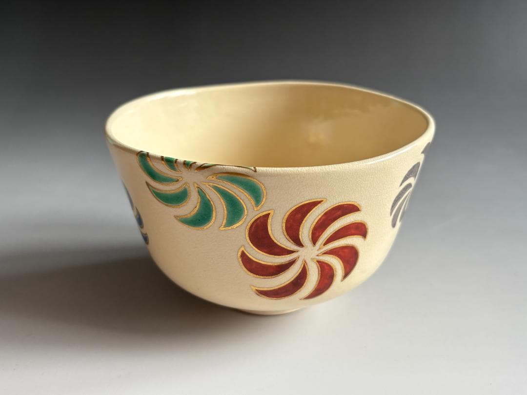 16代永楽善五郎　即全　仁清写　寿獅子茶碗　茶道具