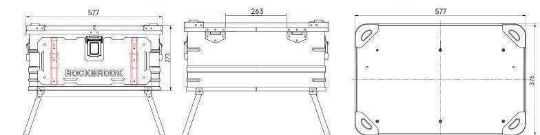 新品送料込み　アルミコンテナ　50L　フルカスタム　ブラック　キャンプ