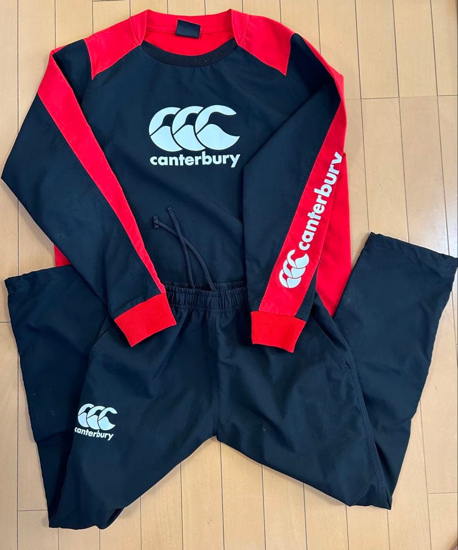カンタベリー　ウォームアップウェア Lサイズ 黒/赤　上下