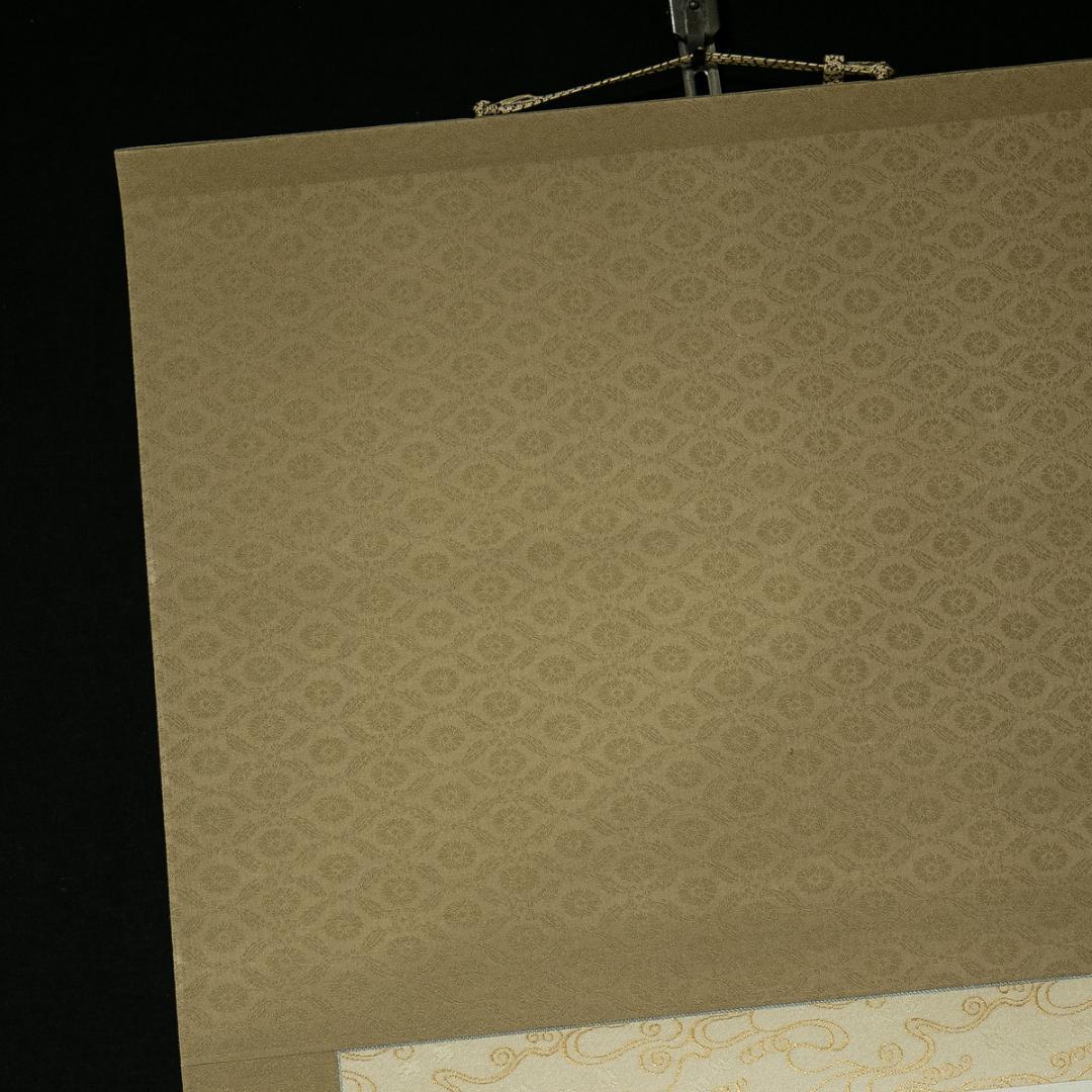 掛軸-1758　大橋曽水　2行書　高井几董句　共箱　書家