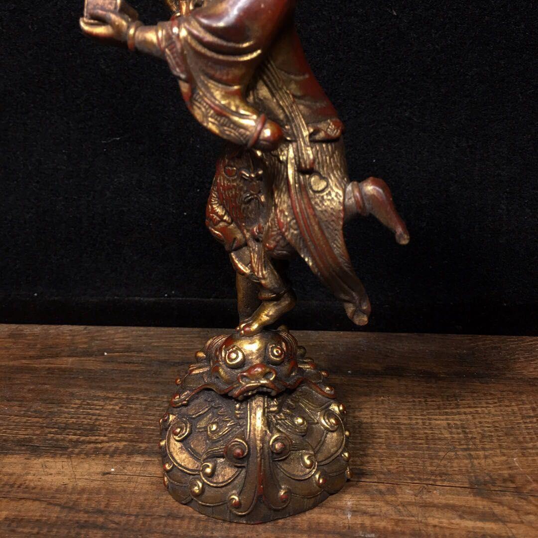 銅器 魁星点斗仏像 家内 仏堂供養 鎮宅 辟邪 開運 風水 招財 置物 工芸品