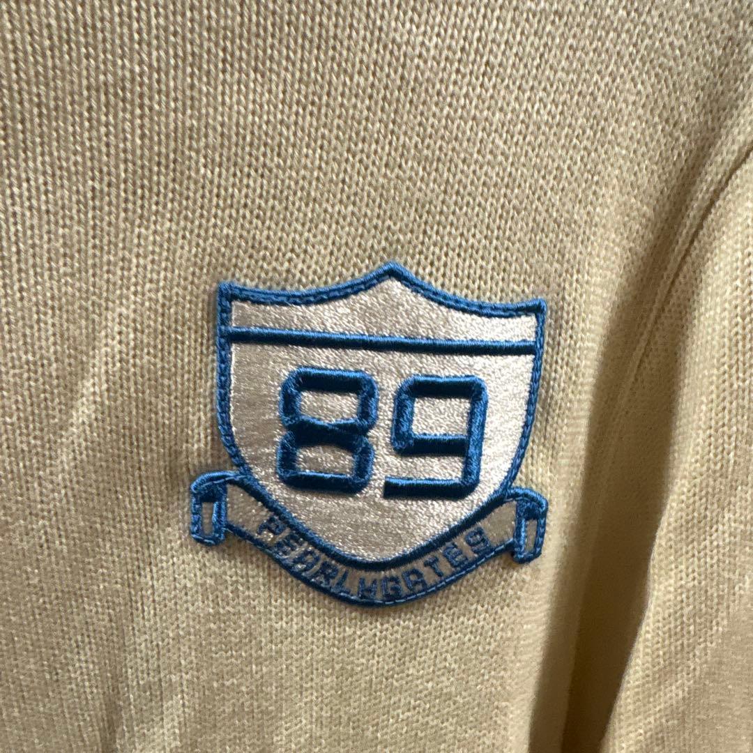 パーリーゲイツ クリーム色 ジップアップセーター 89