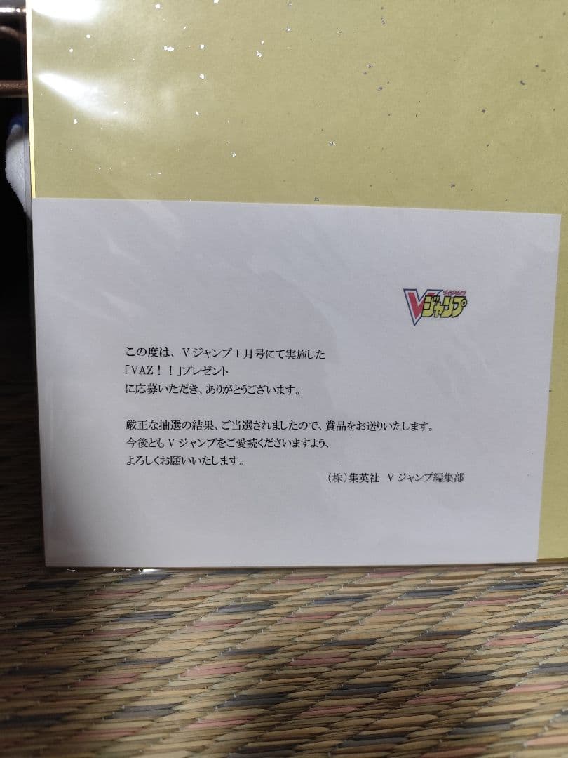ジャンプ1月号 プレゼント ロイド ヨル 直筆サイン色紙 懸賞当選品