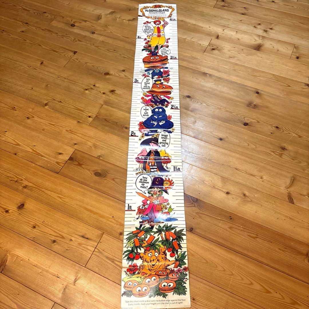 1971年　マクドナルドランド　キャラクター　身長計　ポスター　イービルグリマス
