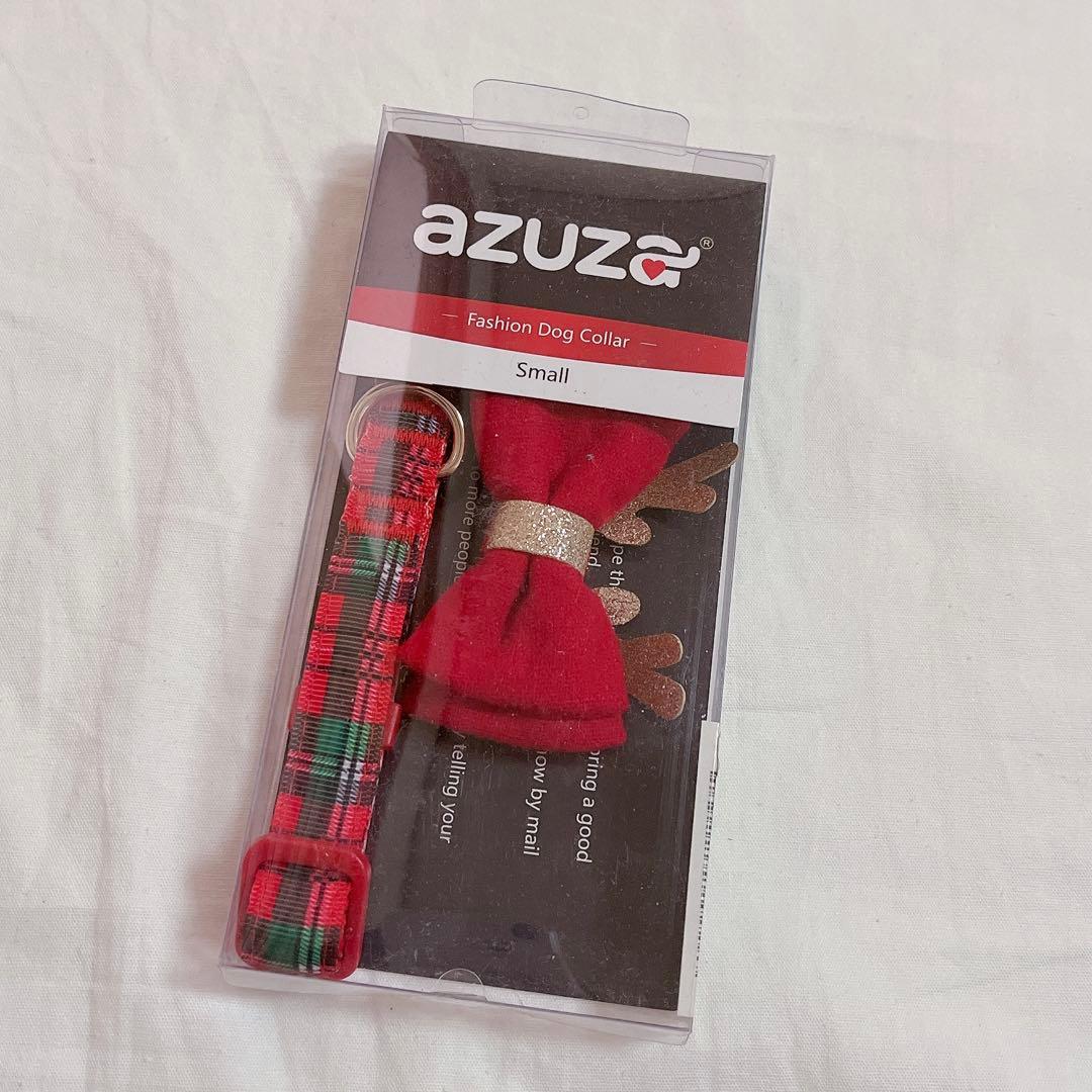 犬 首輪 小型 中型 大型犬 調節可能 簡単脱着 Sサイズ レッド リボン